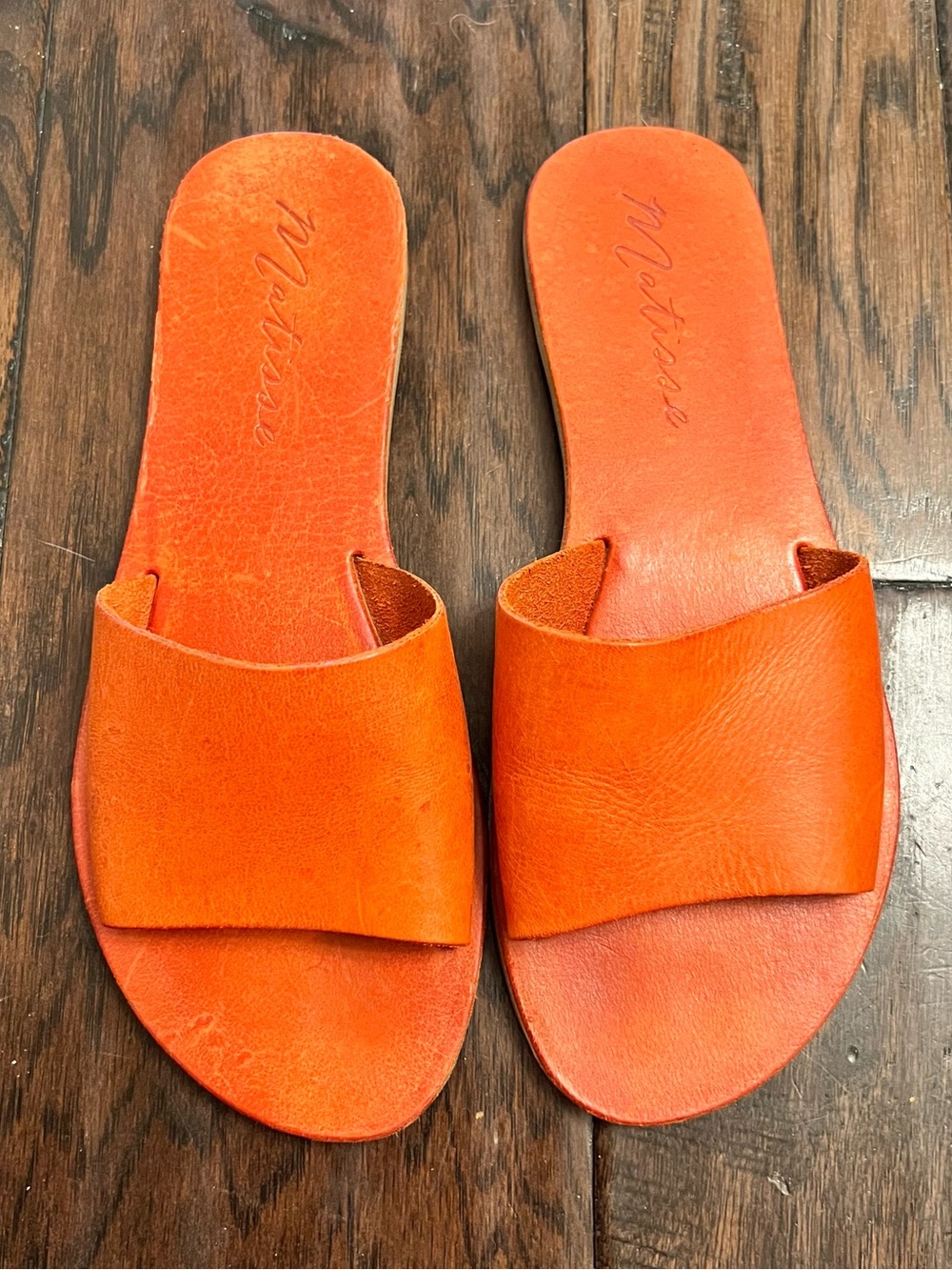 MATISSE Carmen Slide Sandal In Red Orange